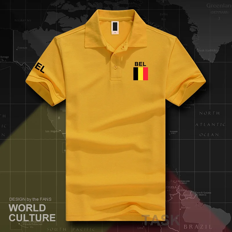 Belgia belgijskie koszulki polo mężczyźni z krótkim rękawem białe marki drukowane dla kraju 2017 bawełna drużyna narodowa flaga new fashion Belgique