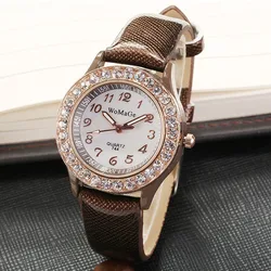 New Women Watches Crystal Watches Ladies Watches WOMAGE Fashion Casual Quartz Watch Leather Band montre femme 2020 reloj mujer