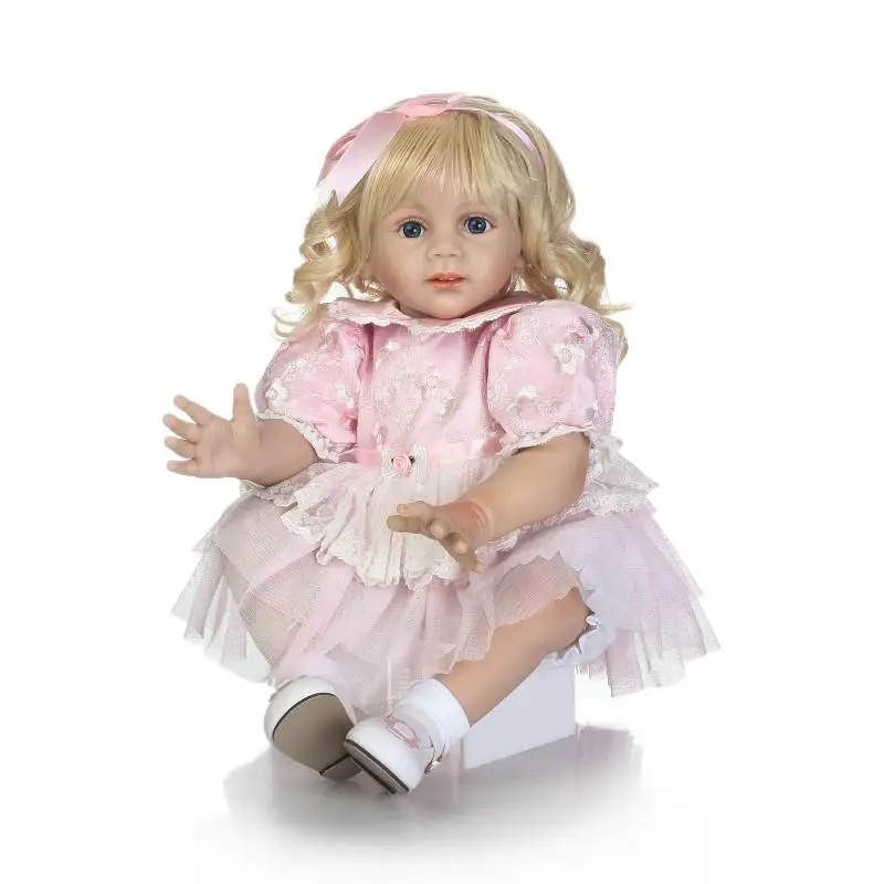 New Bebe Silicone Reborn Babies Real 60cm Vinyl Princess Toddler 23inch Realistic Girls Bonecas Birthday Gift Present Play House