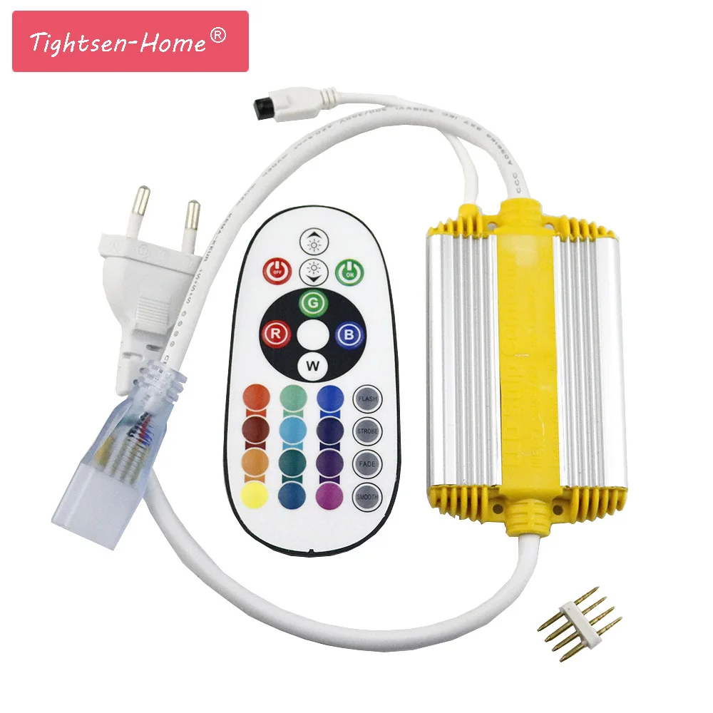 NEW 220V RGB LED strip IR remote Controller Receiver + 25 Keys remote For AC 220V SMD 5050 rgb Dimmer color LED Strip Light