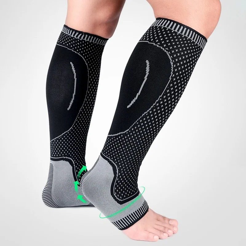 Sports Leg Pad Safety Running Cycling Compression Sleeves Calf Leg Shin Splints Breathable Leg Warmers Sports Protection