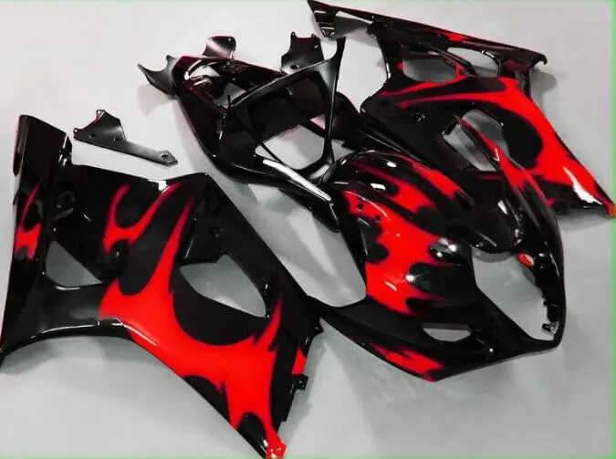 Injection Hey-GSX-R1000 K3 03 04 Black Red GSX R1000 K3 GSXR 1000 2003 2004 GSXR1000 Fairing Kit for Suzuki