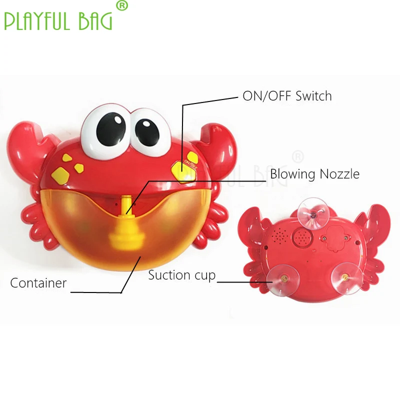 Crab bubble bathroom toys music foaming machine make children are no longer fed up with bathing bath time more interesting E01