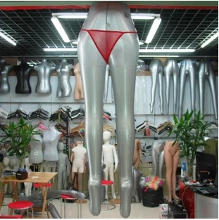 Free Shipping Top Fashion Inflatable Female Mannequin leg Pants Skirt Stocking Display Stand Holder Silver Gray