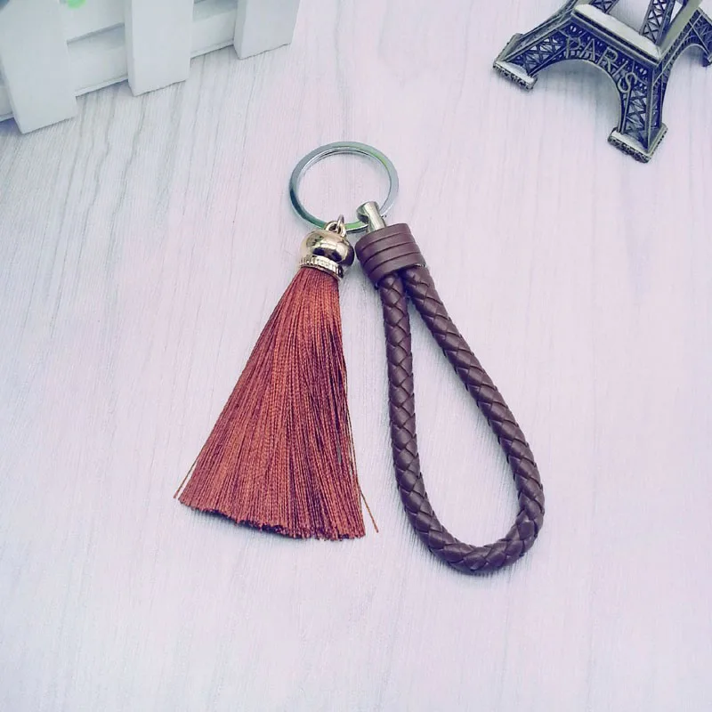 Neuer Quasten-Schlüsselanhänger für Damen, Quasten-Schlüsselanhänger für Tasche und Auto - Fransen- und PU-Gewebe-Schlüsselanhänger, Quasten-Accessoire, Schmuck Großhandel – Detail 4
