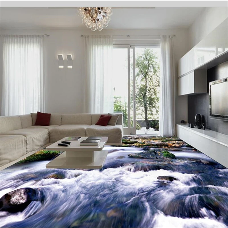 beibehang Custom flooring 3d large three-dimensional high-definition mountain stone tiles floor painting background 3d wallpaper