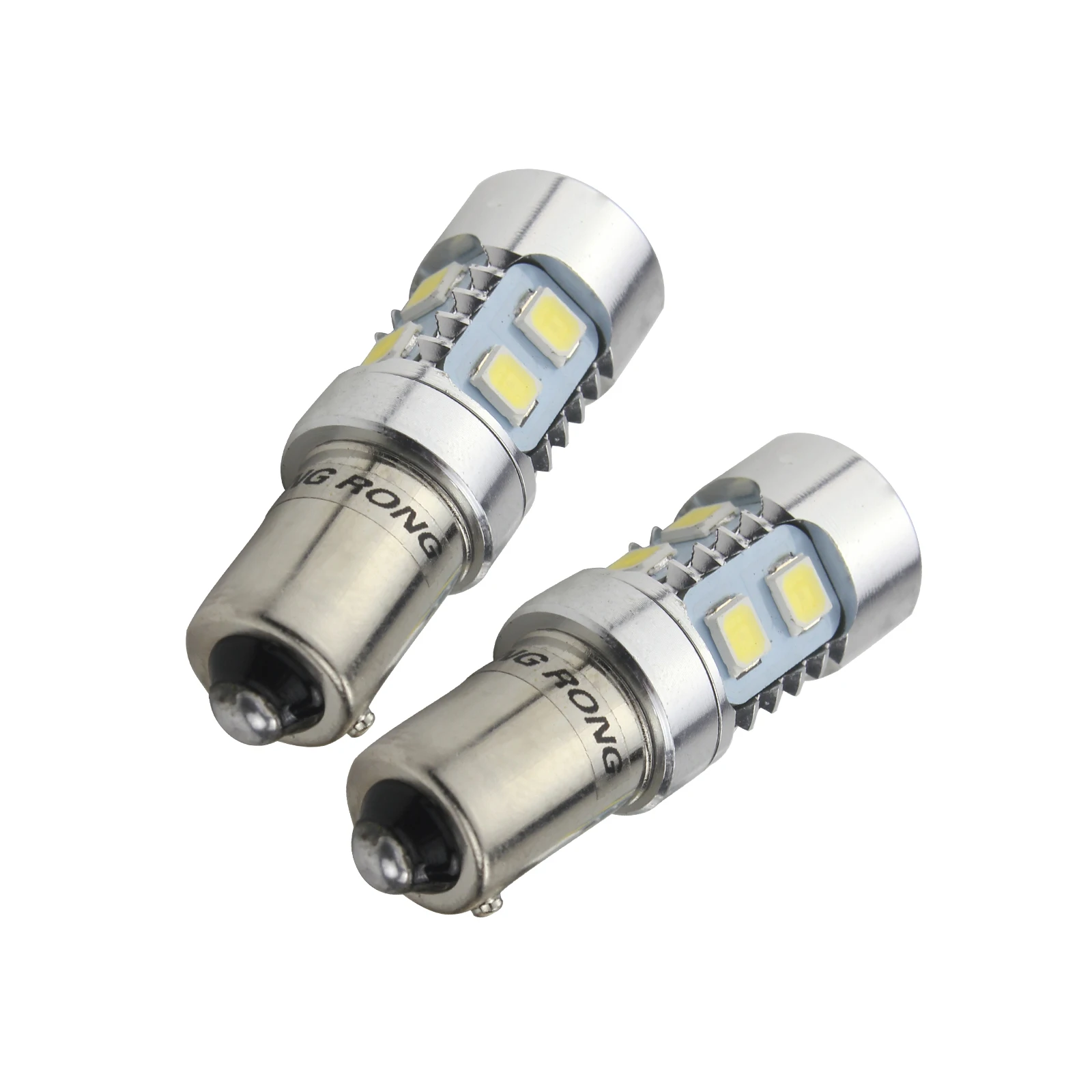 ANGRONG – 2 ampoules LED H21W 435 BAY9s 10W, indicateur de recul avant et latéral DRL blanc