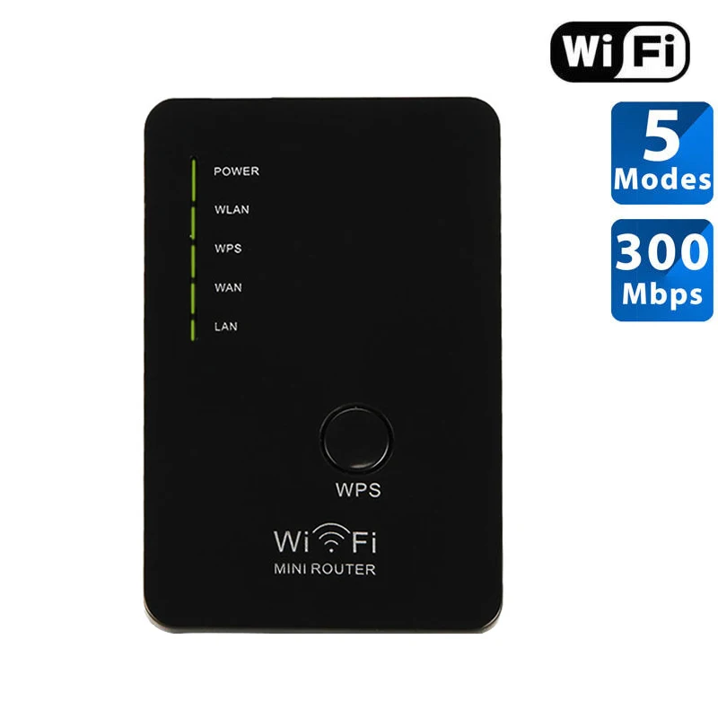 

300Mbps Mini Wireless Wifi Repeater Router AP Repeator Booster Amplifier LAN WISP Bridge Wall Wi-Fi Extender EU/US/UK/AU Plug