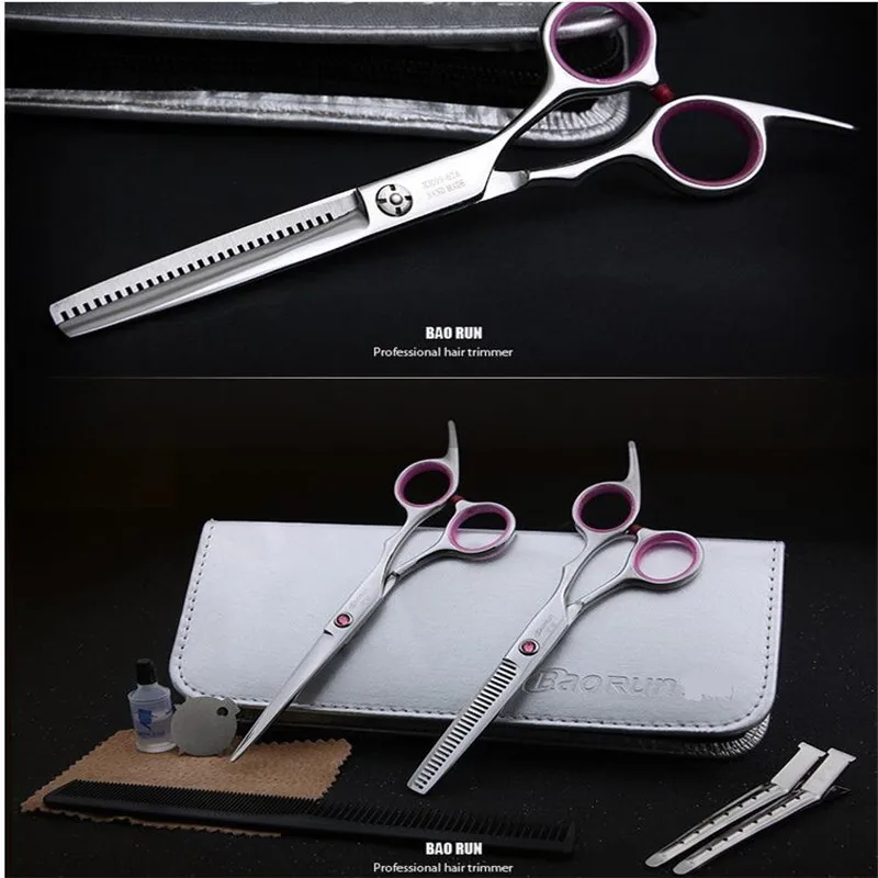 2 pc/lot Professional Hair Scissor Hairdressing Clipper Cut 6 inch Thinning Haircut Right Hand Teeth Cutter Barber Scissors Cut