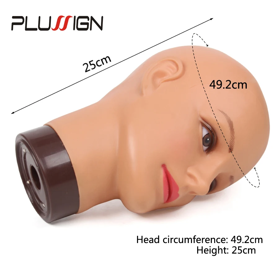 Plussign Senza Capelli Calvo Manichino Testa Per I Cappelli Parrucche Ciglia Gioielli Maschera Massaggio Per La Vendita