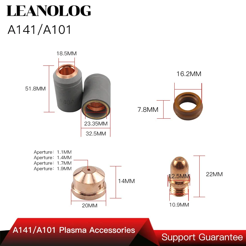 

Non-original A141 Plasma Torch Consumables Kit 4pcs Cutting Electrode Nozzle Tip Shield PR0101 PD0101 PC0101 PE0101 CV0011