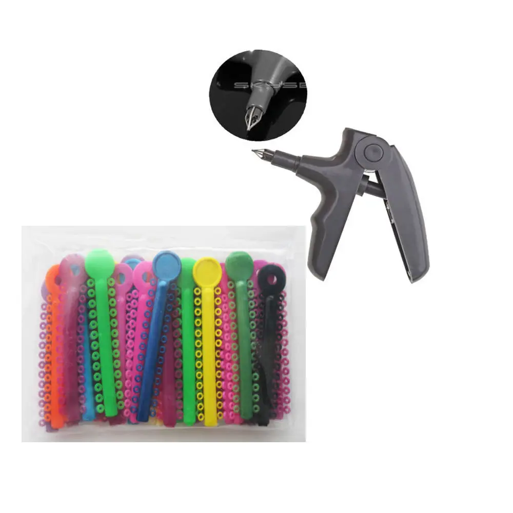 

Free shipping DENTAL ORTHODONTIC LIGATURE GUN Dispenser + 1040pcs ligature ties bands