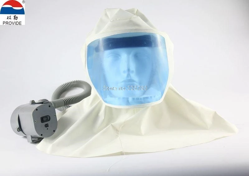 PROVIDE Electric air supply respirator face mask Mobile Rechargeable High Power full face respirator Hood Whole protection mask