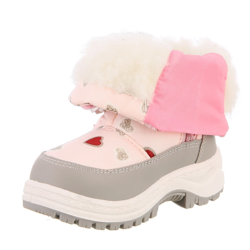 Bottes de neige antidérapantes pour filles, mignonnes bottes chaudes en feutre pour enfants, alpinisme, ski, école, activités de plein air, taille