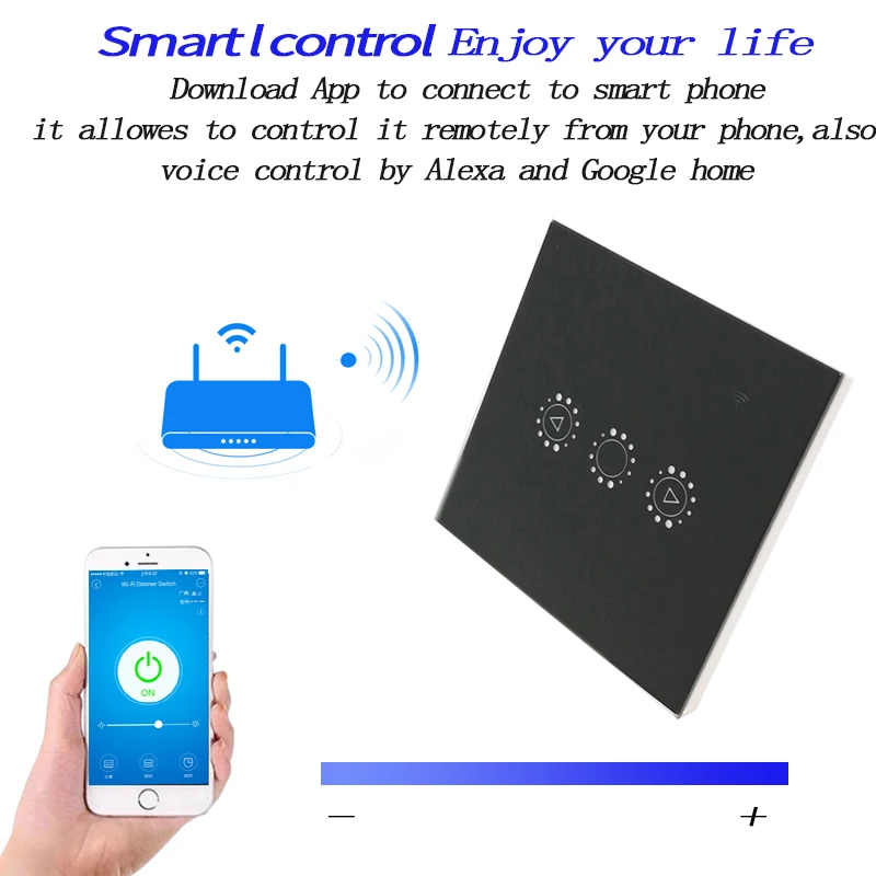 Wireless home automation eWelink App control WiFi LED dimmer switch light switch dimmer compatible with Alexa Google home