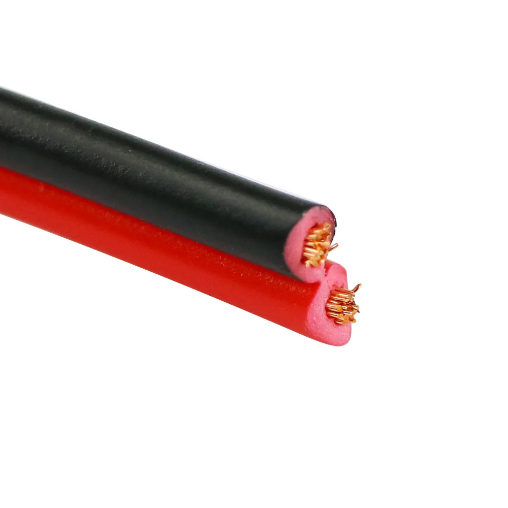 GHXAMP-كابل مكبر صوت 1 ملليمتر مربع من النحاس النقي باللونين الأحمر والأسود ، سلك مكبر صوت كامل المدى ، 1 متر