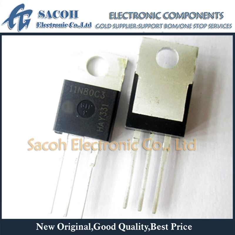 Refurbished Original 10Pcs/Lot SPP11N80C3 11N80C3 OR SPA11N80C3 11N80 TO-220 11A 800V Power MOSFET Transistor