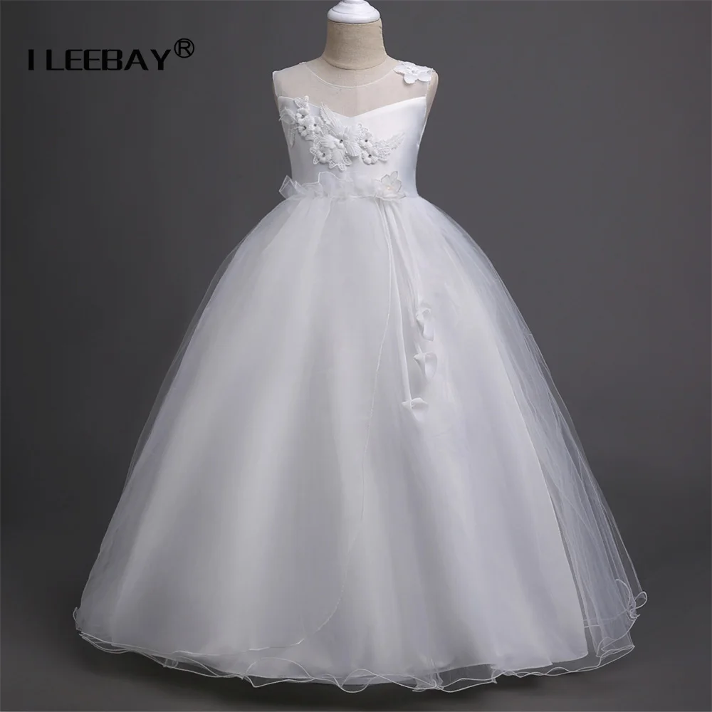 

2018 Girls Formal Dress Long Kids Flower Maxi Wedding Dresses Teenager Evening Party Pageant Vestidos Toddler Girls Costume