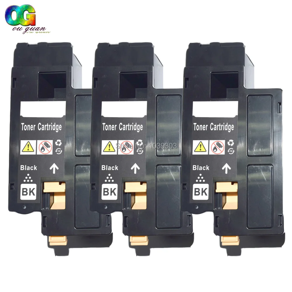 

3 x New 6010 6015 Black Toner 106R01630 Compatible For Xerox Phaser 6010N WorkCentre 6015V