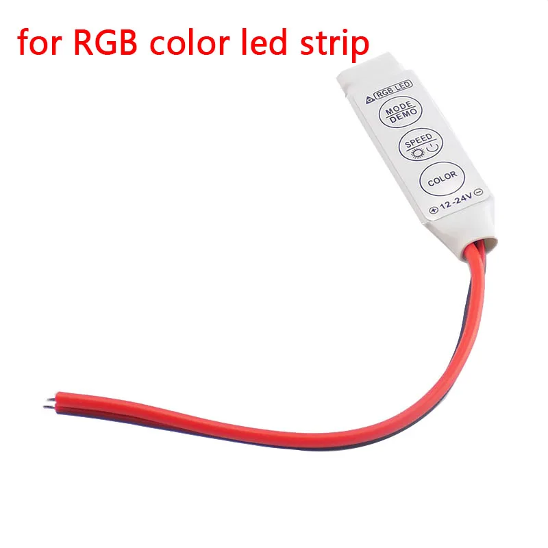 LED RGB Controler DC 12V Mini 3 Key Control Single Color Led Strip Light SMD 2835 3528 5050 5630 3014  for RGB LED Strips