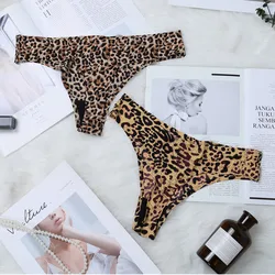 Bragas sexys de leopardo para mujer, ropa interior de algodón con entrepierna, tangas de colores, calzoncillos sin costuras, Calcinha transpirable