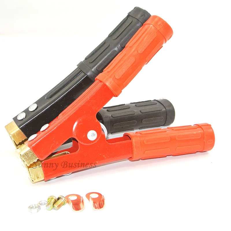 2PCS 600A Heavy Duty Crocodile Alligator Vehicle Battery Clamp