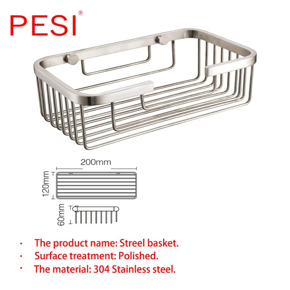 Shower Caddy Corner Shower Basket Stainless Steel Bathroom Shelves Shower Organizer Rustproof Wall Mount Polished or Mirror