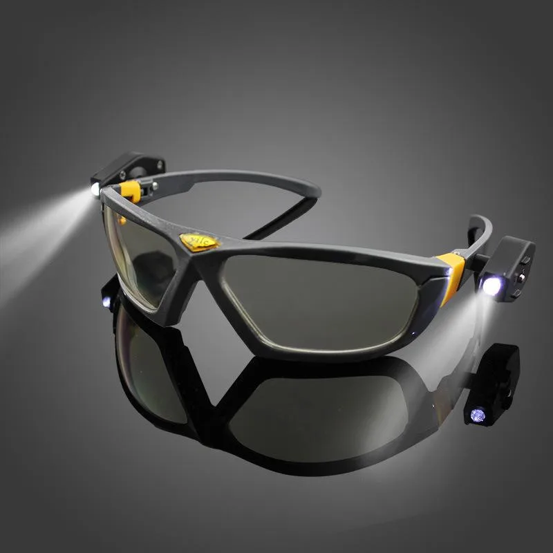 Spotlight Protective Glasses with Led Light  Night Vision Googles for Industrial Work Night Riding Laboratory