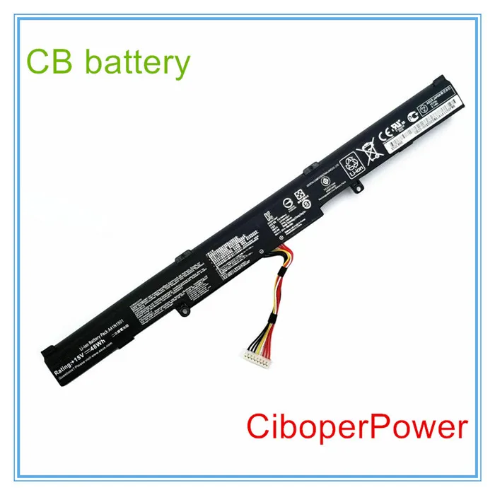 Original quality Battery For 15V 48Wh A41N1501 Laptop Battery For GL752VW N752V N552V