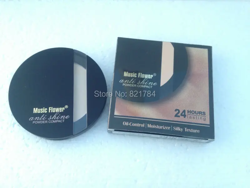 Music flower khoáng ép powdermakeup press powder đường viền nhỏ gọn che khuyết điểm khuôn mặt cơ sở oil-control silky texture 10 gam