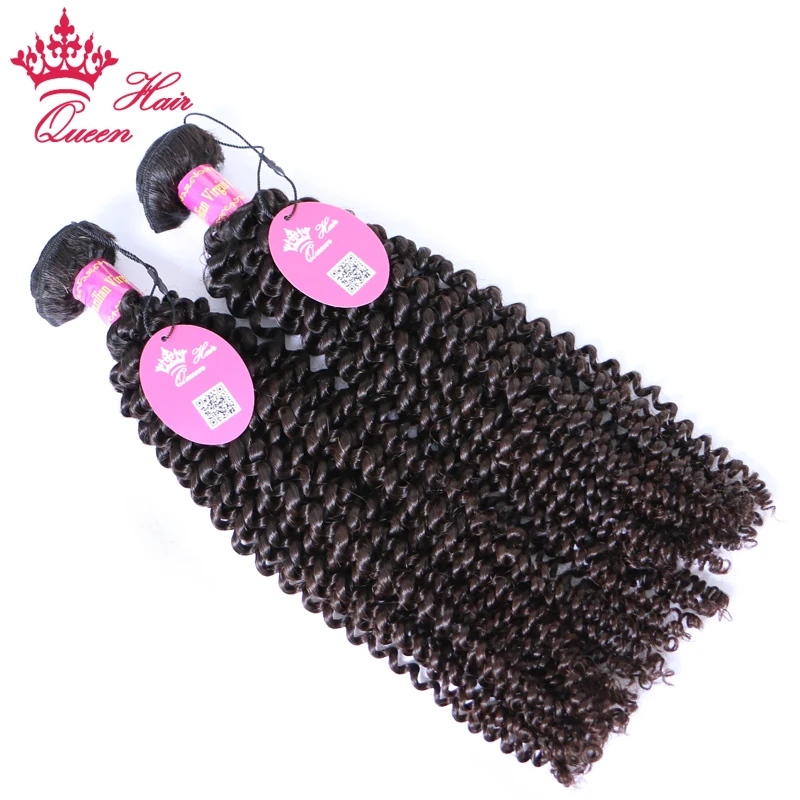 Queen Hair Official Store Kinky Curly 1/3/4 Bundles Brazilian Virgin Raw Hair 100%  Unprocessed Human Hair Weaving Natural Color