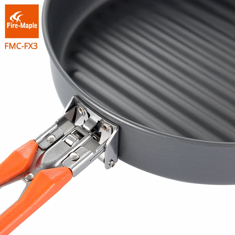 Fire Maple Feast Vulcan Outdoor Camping Hiking Pinic Portable Hard Aluminium Alloy 0.9L Frying Pan Foldable Handle FMC-FX3