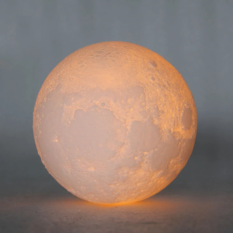 3D Printing Moon Creative Night Lights Touch Control Brightness Two Color Romantic Table Lamp Home Decor 8cm-20cm USB Charging