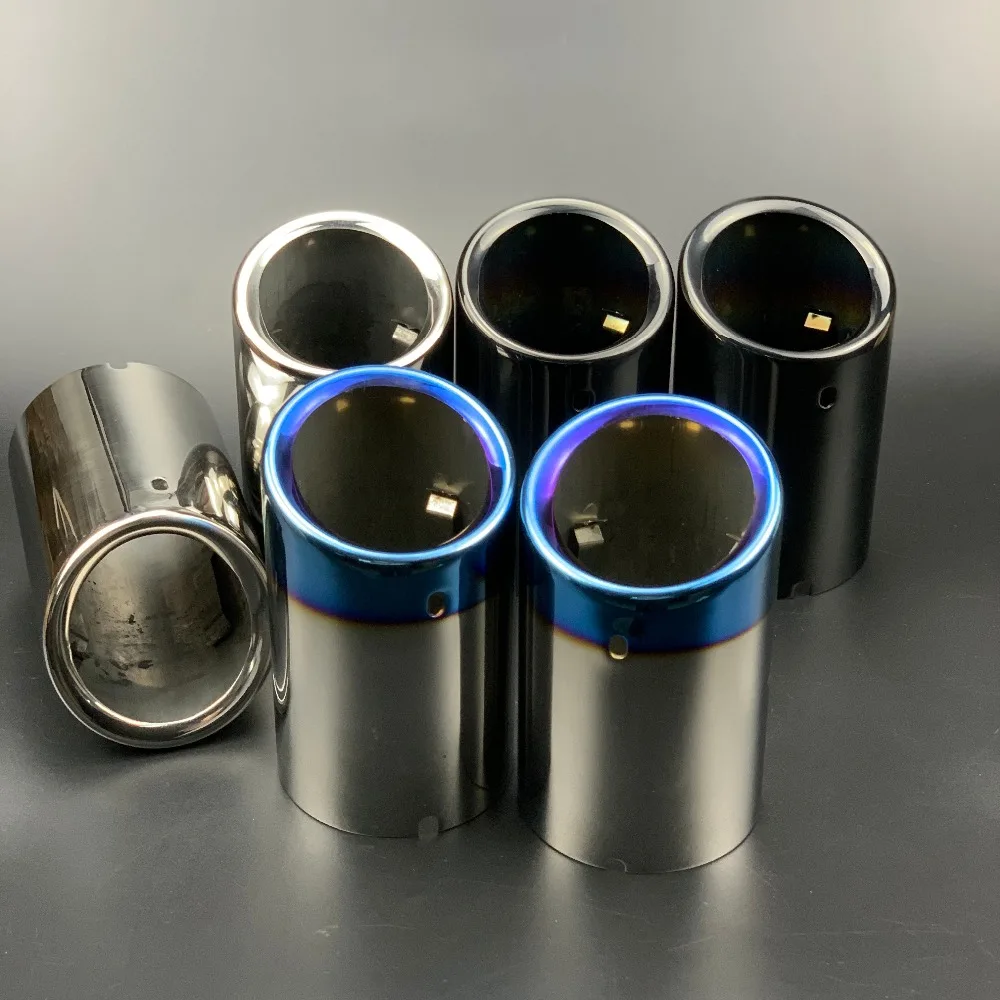 2pcs Car Exhaust Tip Muffler Pipe Cover For Audi Q3 A1 A3 A4 Auto Accessories For Volkswagen Tiguan 2011-2016