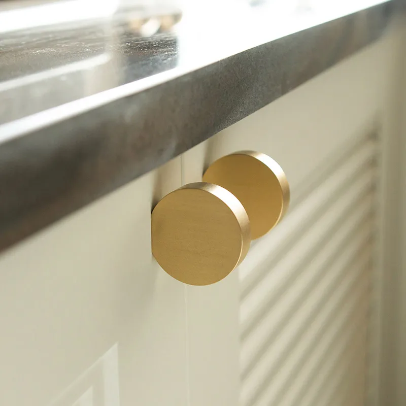 Modern Brushed Brass Kitchen Cabinet Knobs Gold Cupboard Dresser Drawer Pulls and Knobs-1Pack