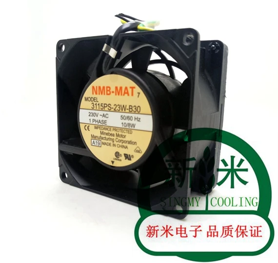 NEW NMB-MAT NMB 3115PS-23W-B30 8038 230V 10/8W system enclosure aluminum AC cooling fan