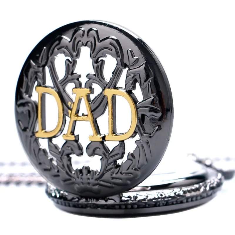 Beste Geschenke Steampunk Quarz Uhren Mode Gold Ton Dad Quarz Taschenuhr für Vater Dady Vatertag Papa Männer der Uhr