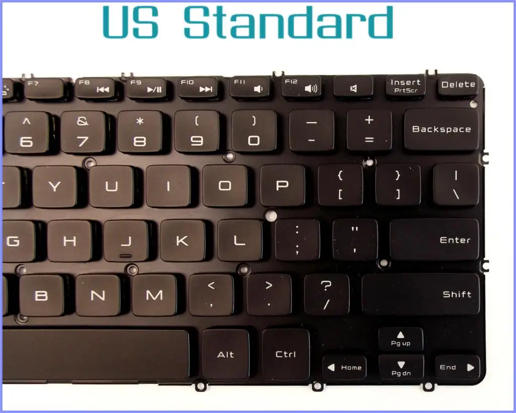 Imagem -04 - Eua Inglês Versão Teclado para Dell 9z.n7mln.001 Pk130s71b00 Mp11c73usj698w Portátil Preto Retroiluminado sem Moldura
