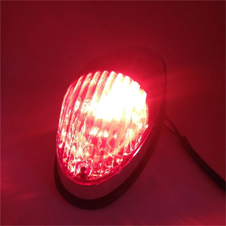 Universal Motorcycle Rear Taillight Running Light Red LED Brake Indicator Lamp For Yamaha Virago Honda VLX 400 Kawasaki VN900