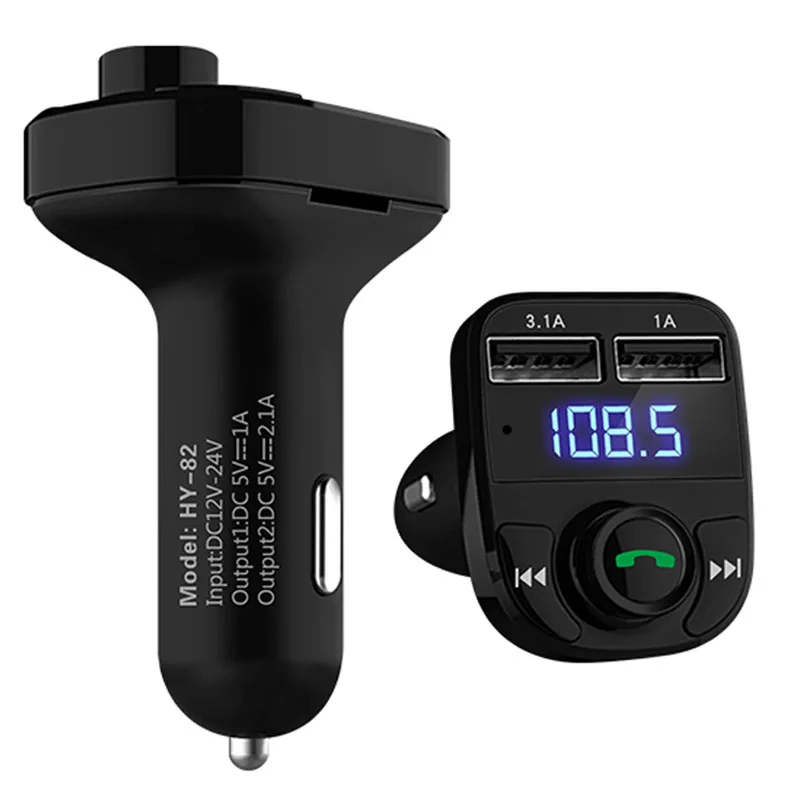  FM Transmitter Modulator Bluetooth-compatible Handsfree Car Kit Car Audio MP3 Player with 3.1A Quick Charge Dual USB Car Charger