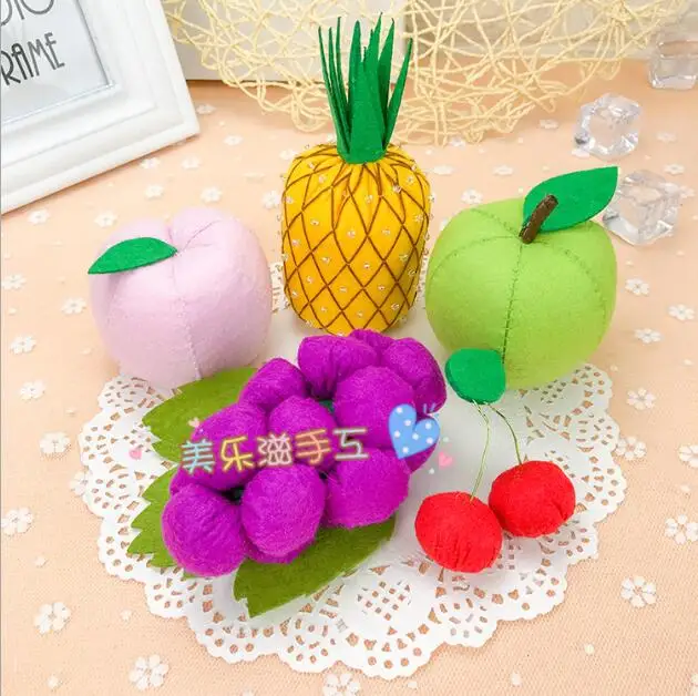 Simulated fruit and vegetable toys Fabric Felt kit Non-woven cloth Craft DIY Sewing set Felt Handwork Material DIY needlework