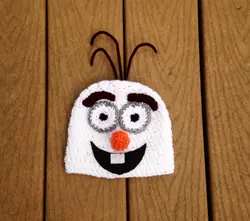 Special price -,Lovely Handmade Crochet Olaf hat , Cartoon baby hat -Toddler to Teen/Adult 100% cotton,baby snowman hat