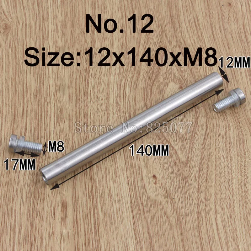 DHL Diameter 12x140mm 200PCS Stainless Steel Double Head Hollow Screw Acrylic Billboard Advertisement Fixing Screw KF1003