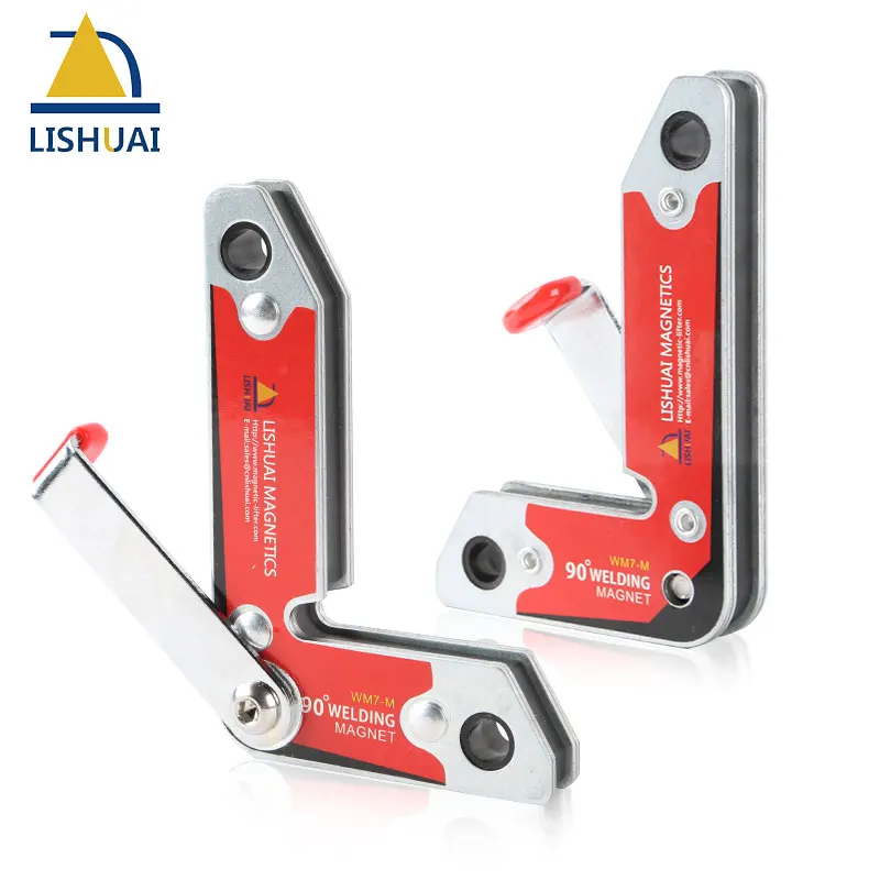 Lishuai New Item 2pcs/pack Neodymium Magnet Welding Clamp/Permanent NdFeB Welding Magnet with Handle