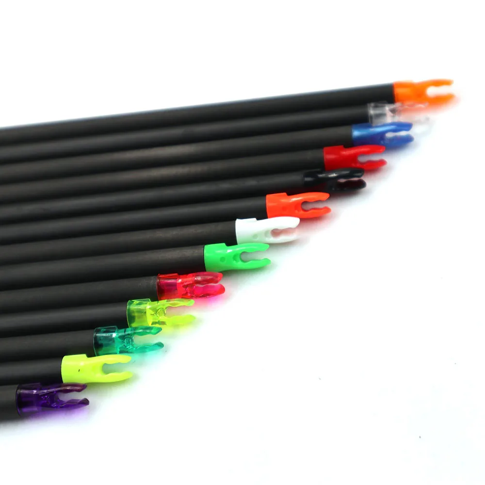 50pcs/lot Inserted Arrow Nocks Internal Archery Tails For ID 6.2mm Carbon Fiberglass Shaft 10 Colors