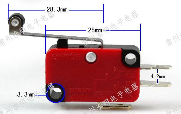 quality micro switch V-156-1C25 3 pins with long handle