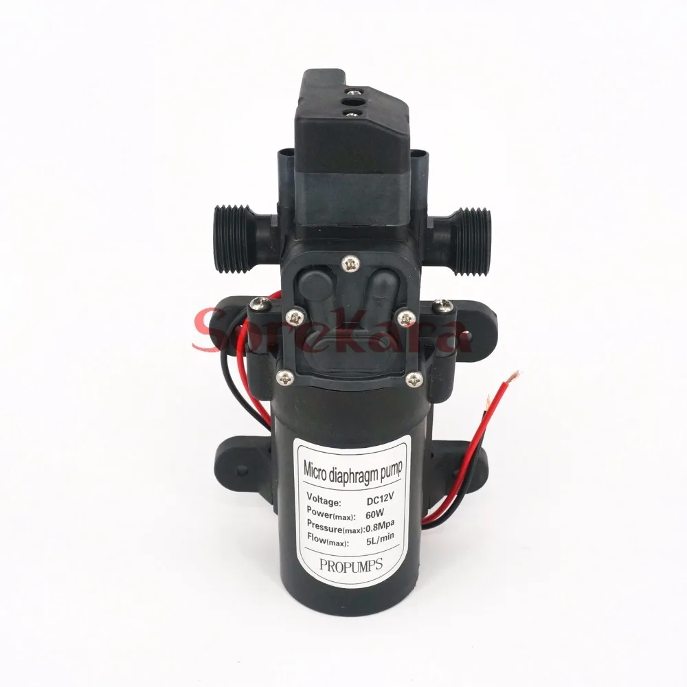 

1/2" BSP Male DC 12V/24V 60W Micro Diaphragm Water Pump Self-priming Booster Pump Automatic Switch 300L/H Y4 0-60 degree Celsius