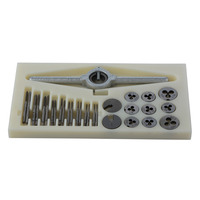 31pcs/set Mini HSS Metric Taps Dies Wrench Handle Tap and Die Set DIES M1/M1.1/M1.2/M1.4/M1.6/M1.8/M2/M2.2 /M2.5 Screw New