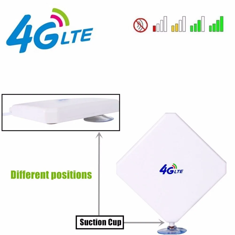 35dBi 4 Gam bên ngoài trong nhà LTE WIFI Antenna Signal Amplifier TS9 nối đối với E5372 E8372 E589 E392 ZTE MF62 810 s 754s760s 790 s