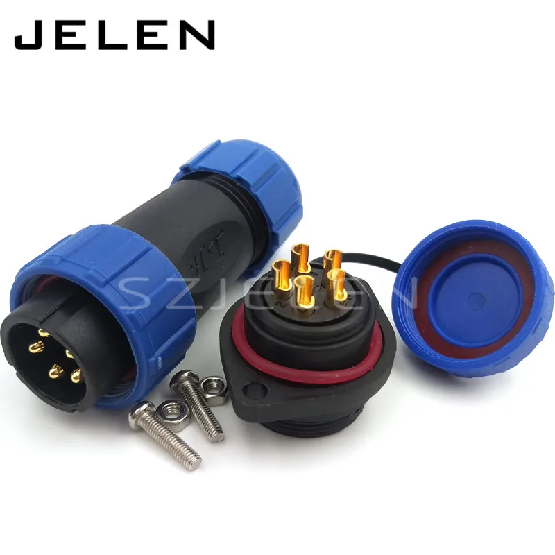 SP21 outdoor led lighting waterproof connector, male female 5 pin cable connector, Current Rating 30A , Automotive Connectors